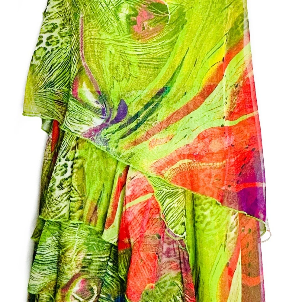 Beautiful Vibrant Peacock Inspired Dress *NWT - Picture 5 of 14